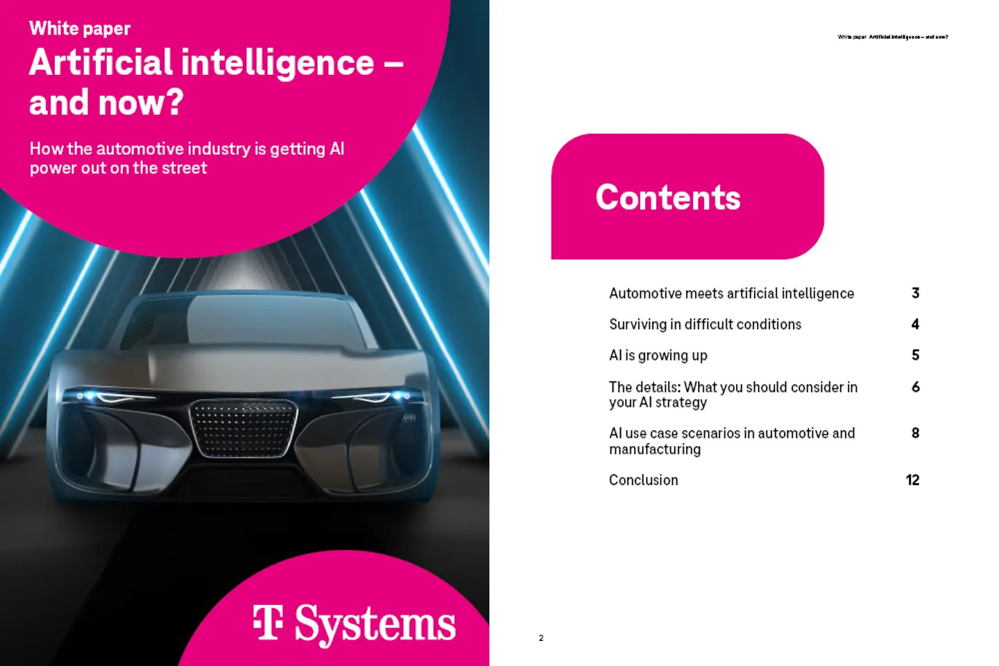 Screenshot van de titelpagina en de volgende drie pagina's van de whitepaper: