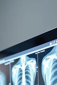 KI-generiertes Bild - Doctor reviewing patient x-ray images