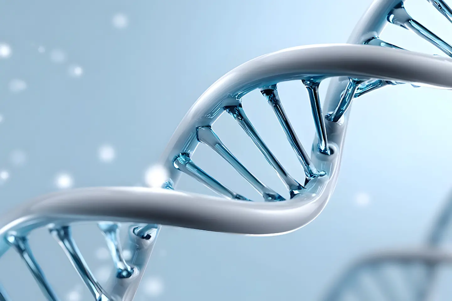 KI-generiertes Bild - KI-generiertes Bild einer DNA-Helix