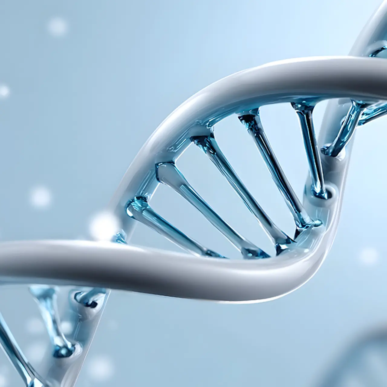 AI-generated image - AI generated image of a DNA spiral