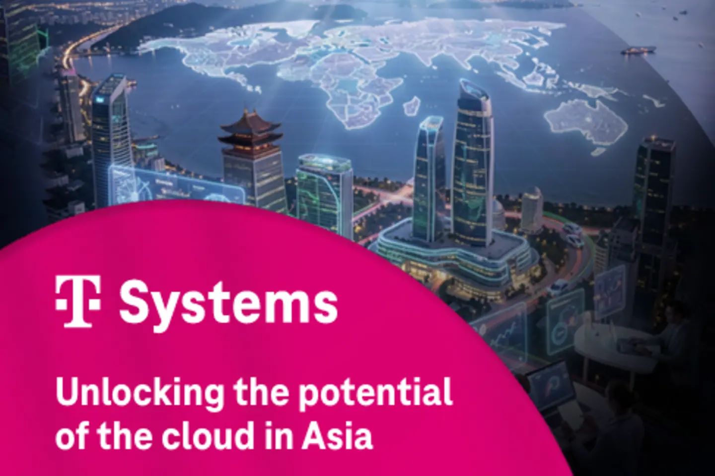 Cover and the next page as a screenshot showing the white paper: unlocking the potential of the cloud in Asia