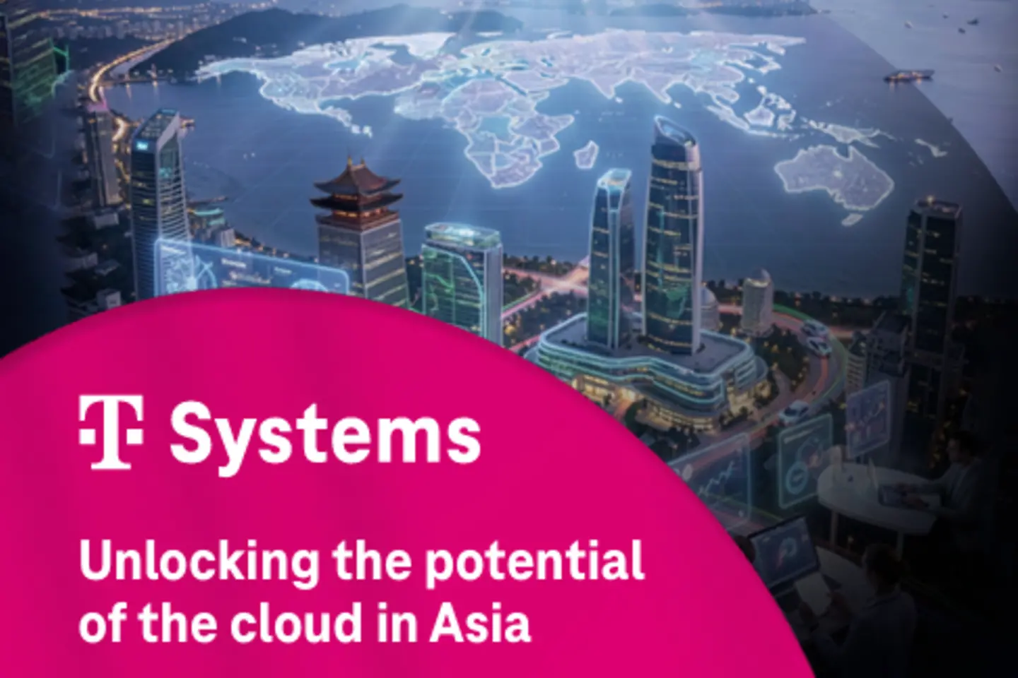 Cover and the next page as a screenshot showing the white paper: unlocking the potential of the cloud in Asia