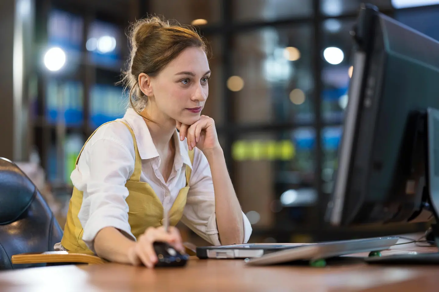 Secure processing of documents by an office worker