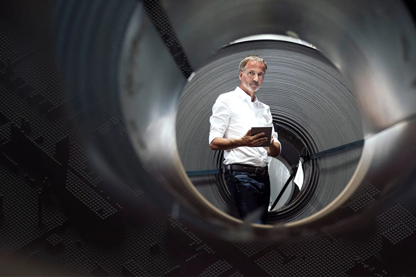 Professioneel gebruik van tabletten in een fabriek